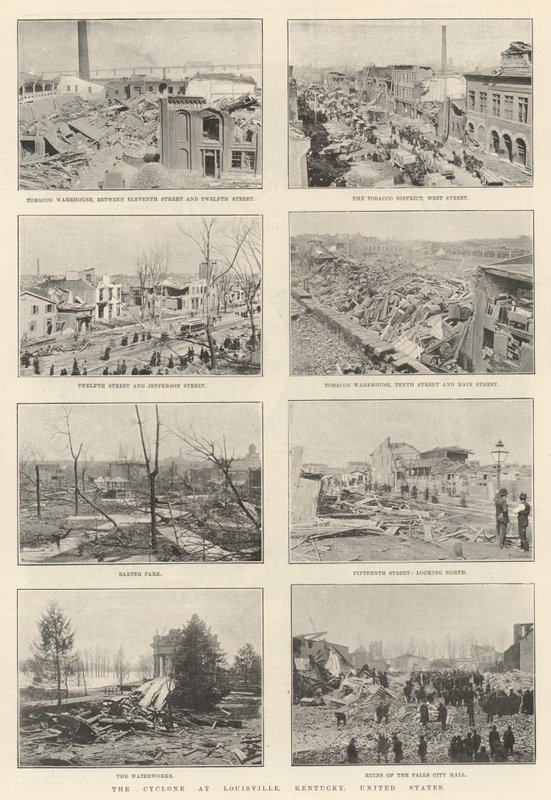 O Ciclone em Louisville, Kentucky, Estados Unidos de English Photographer