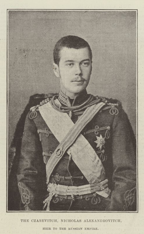 O Czarevitch, Nicholas Alexandrovitch, Herdeiro do Império Russo de English Photographer