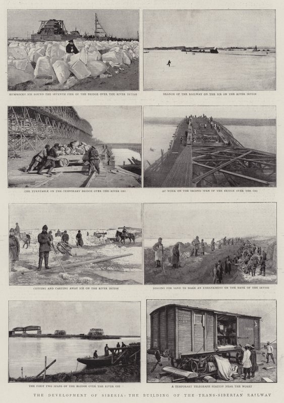 O desenvolvimento da Sibéria, a construção da ferrovia transiberiana de English Photographer