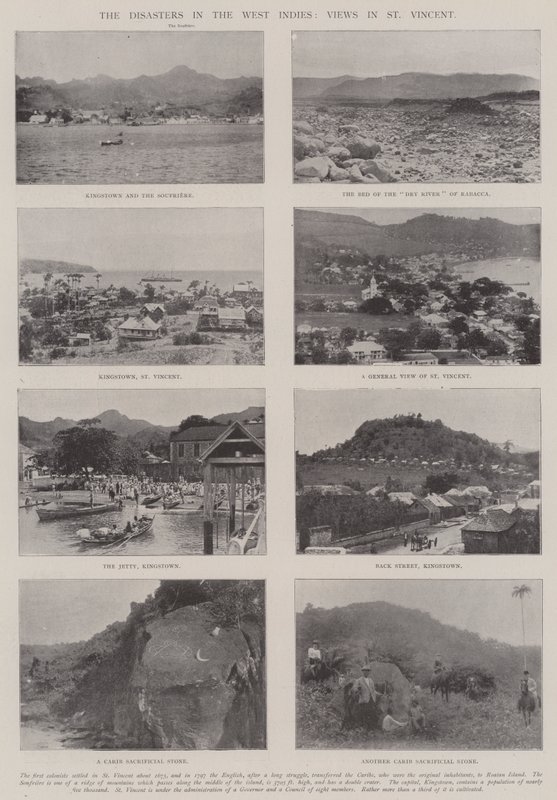 Os desastres nas Índias Ocidentais, vistas em São Vicente de English Photographer