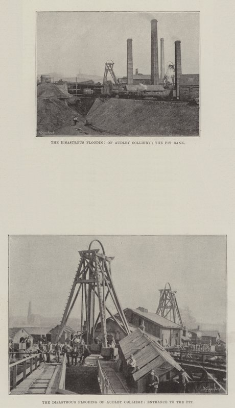 As inundações desastrosas de Audley Colliery de English Photographer