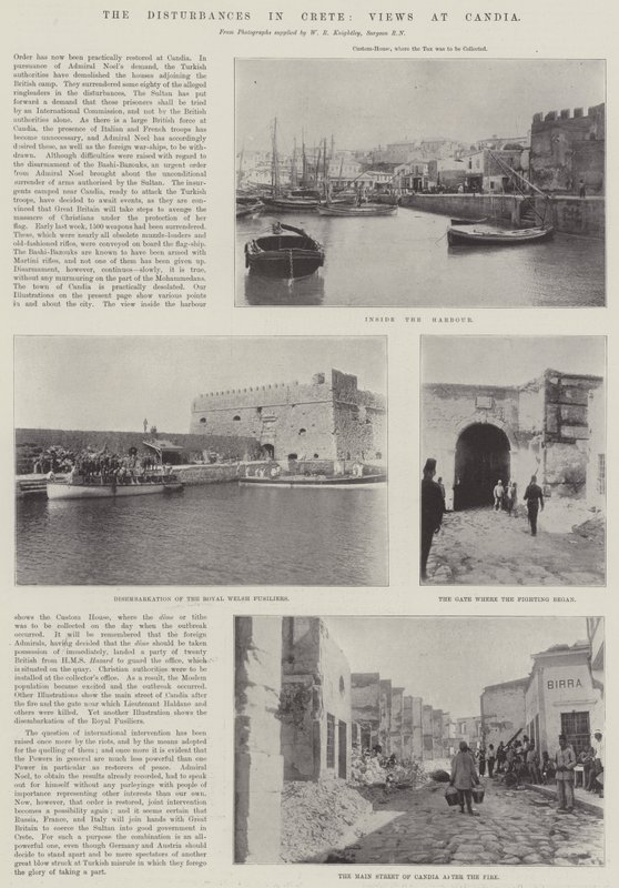 Os distúrbios em Creta, vistas em Candia de English Photographer