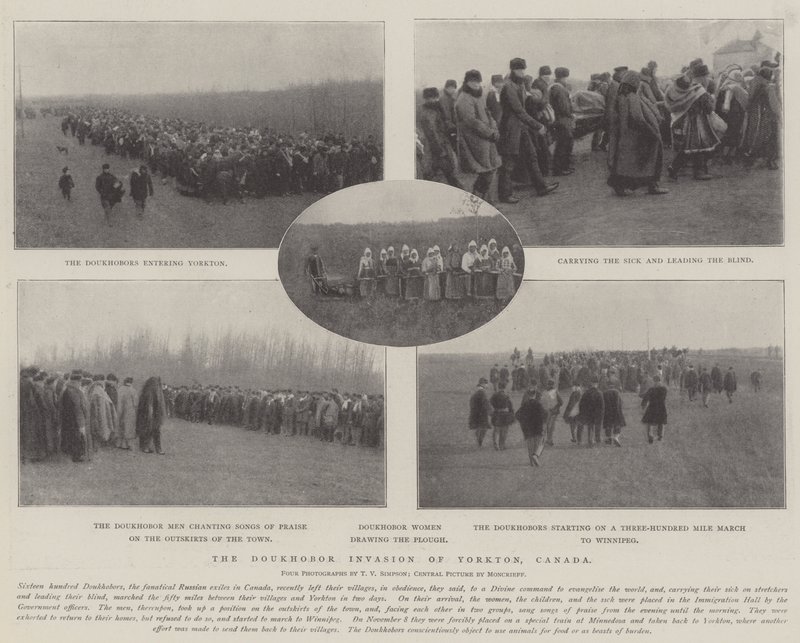 A Invasão de Doukhobor de Yorkton, Canadá de English Photographer