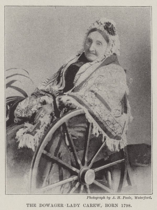 A viúva Lady Carew, nascida em 1798 de English Photographer