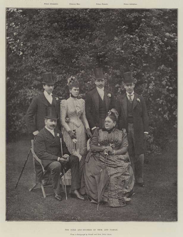 O Duque e a Duquesa de Teck e Família de English Photographer