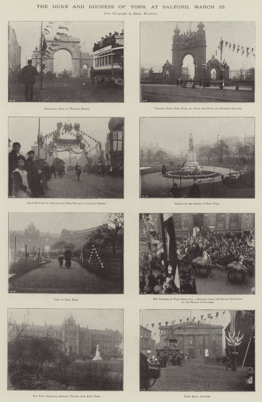 O Duque e a Duquesa de York em Salford, 25 de março de English Photographer