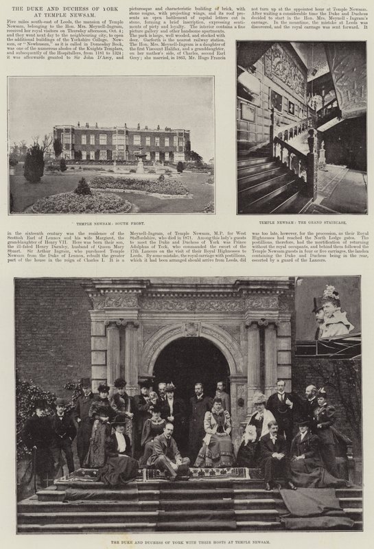 O Duque e a Duquesa de York no Temple Newsam de English Photographer