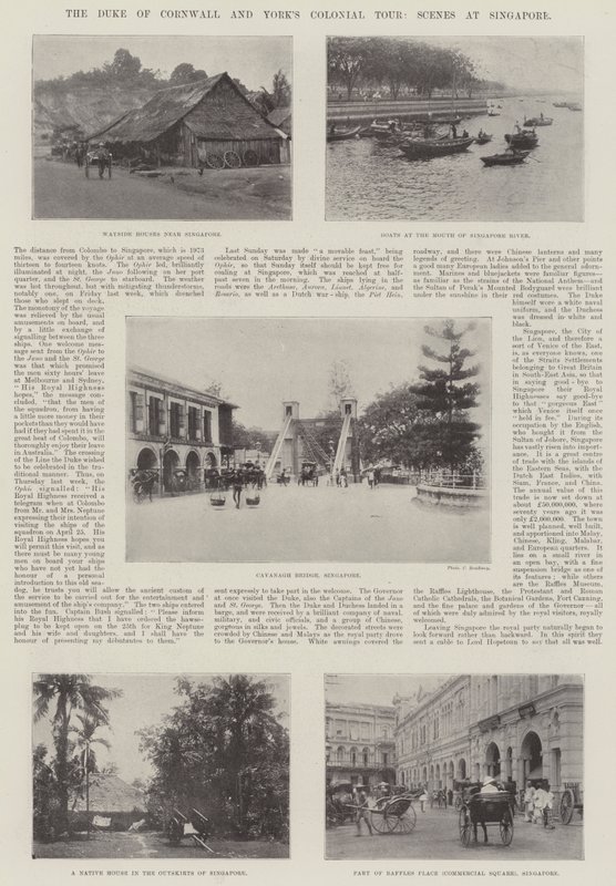 O Duque de Cornwall e Yorks Colonial Tour, Cenas em Cingapura de English Photographer