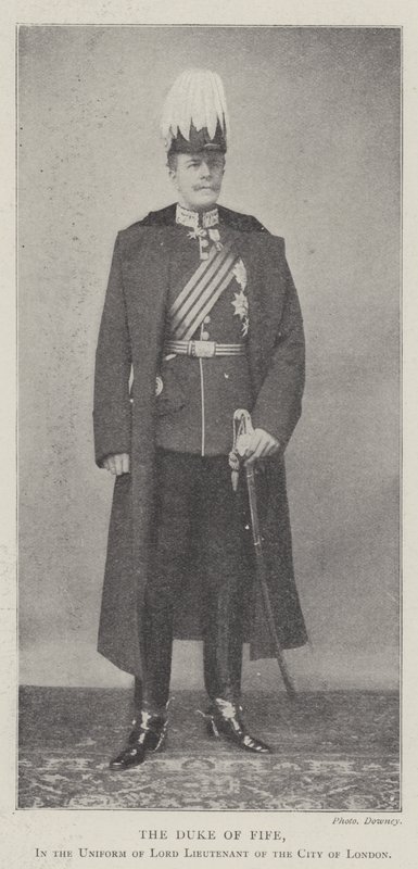 O duque de Fife, no uniforme de lorde tenente da cidade de Londres de English Photographer