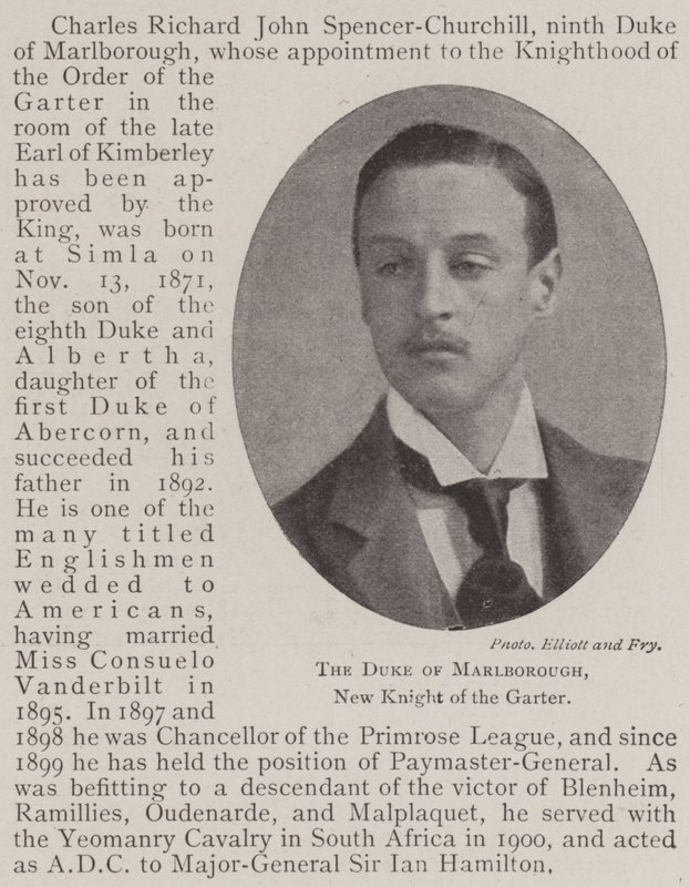 O duque de Marlborough, novo cavaleiro da liga de English Photographer