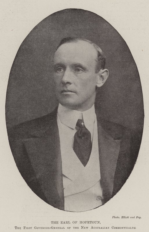 O conde de Hopetoun, o primeiro governador-geral da Nova Comunidade Australiana de English Photographer