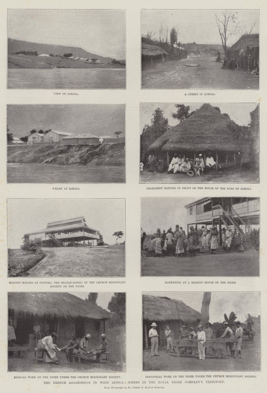As agruras francesas na África Ocidental, cenas no Território Royal Niger Company de English Photographer