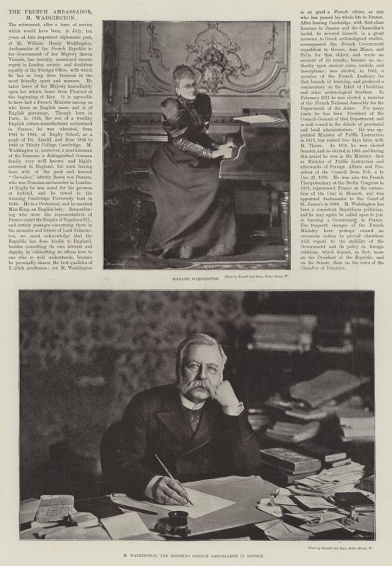 O embaixador francês, M Waddington de English Photographer