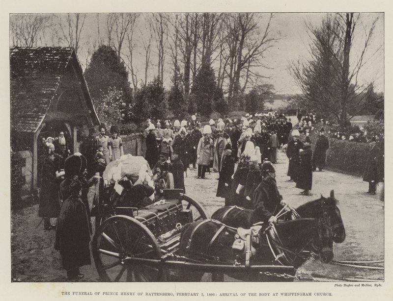 O Funeral do Infante D. Henrique de Battenberg, 5 de fevereiro de 1896, Chegada do Corpo na Igreja de Whippingham de English Photographer
