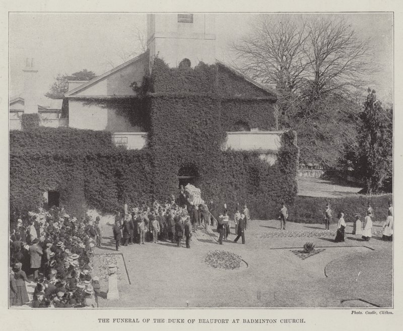 O Funeral do Duque de Beaufort na Badminton Church de English Photographer