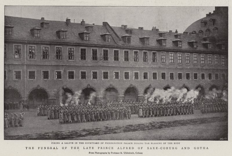 O funeral do falecido príncipe Alfred de Saxe-Coburg e Gotha de English Photographer