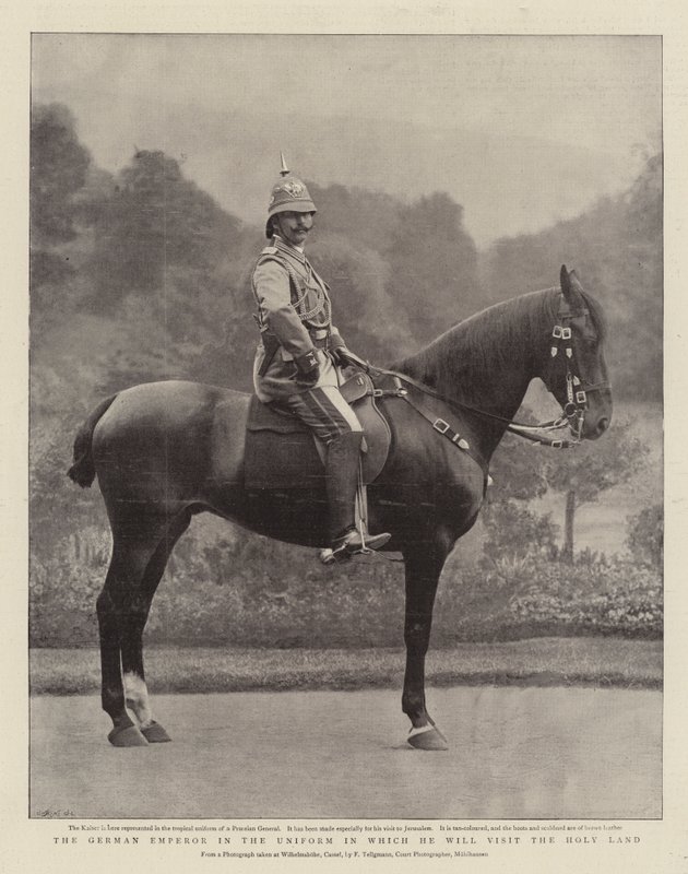 O imperador alemão no uniforme em que ele visitará a Terra Santa de English Photographer