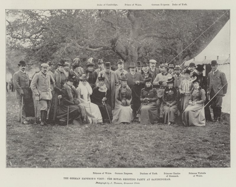 A visita dos imperadores alemães, a Festa Real de Tiro em Sandringham de English Photographer
