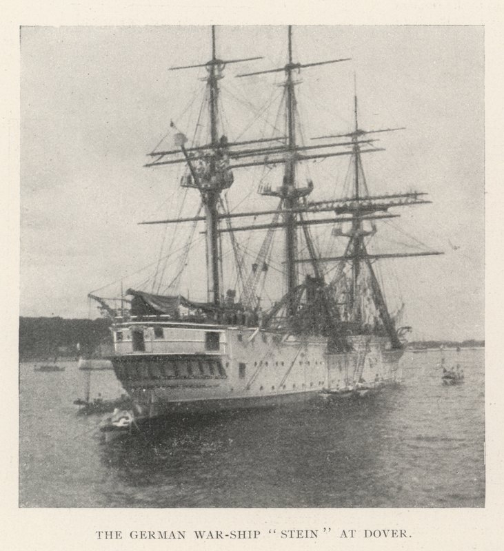 O navio de guerra alemão Stein em Dover de English Photographer