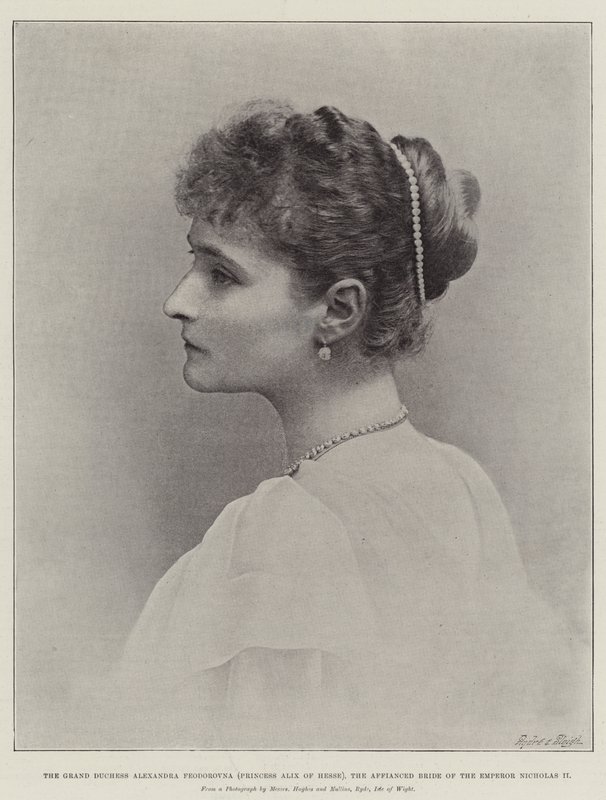 A Grã-Duquesa Alexandra Feodorovna (Princesa Alix de Hesse), a Noiva Afiançada do Imperador Nicolau II de English Photographer