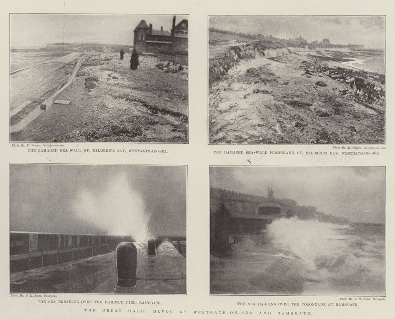 The Great Gale, Havoc em Westgate-on-Sea e Ramsgate de English Photographer
