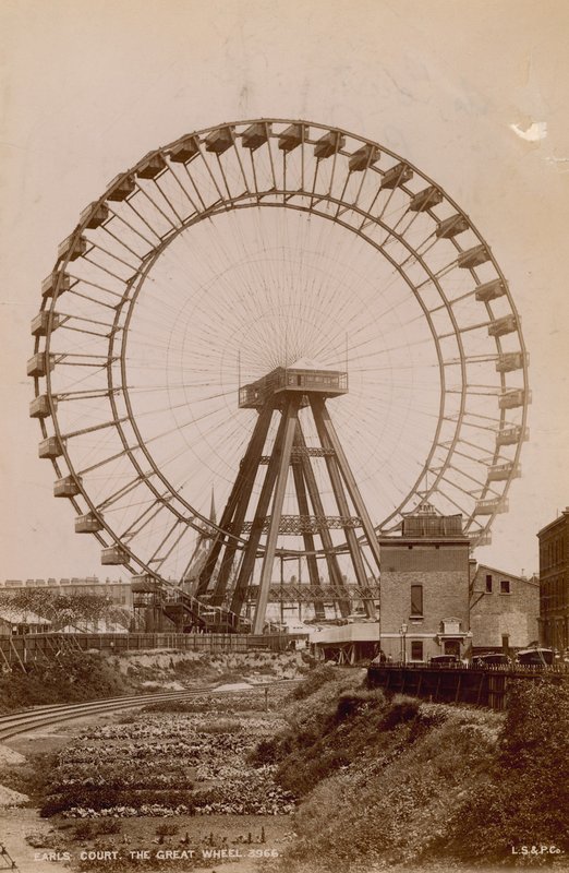 A grande roda em Earls Court, Londres de English Photographer