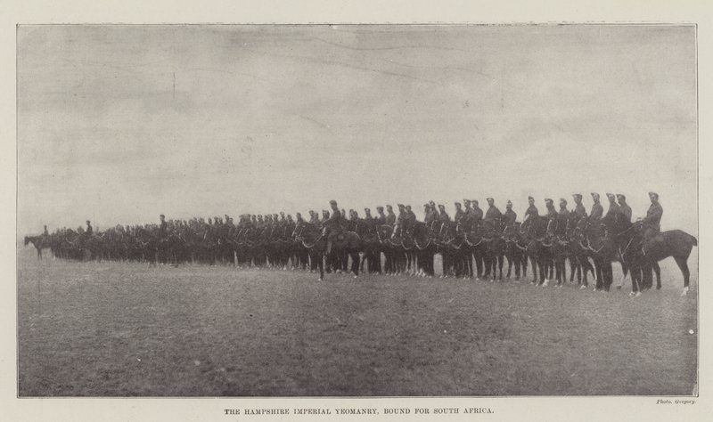 O Hampshire Imperial Yeomanry, com destino a África do Sul de English Photographer