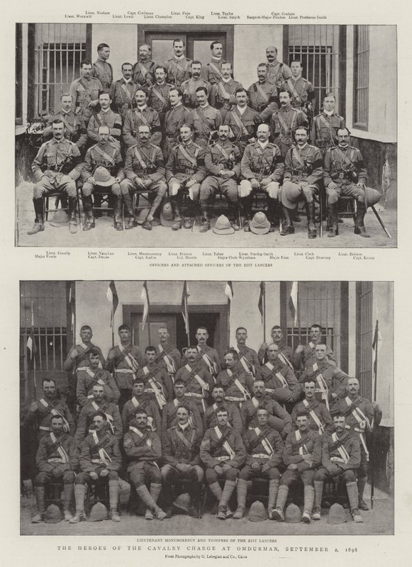 Os Heróis da Carga da Cavalaria em Omdurman, 2 de setembro de 1898 de English Photographer