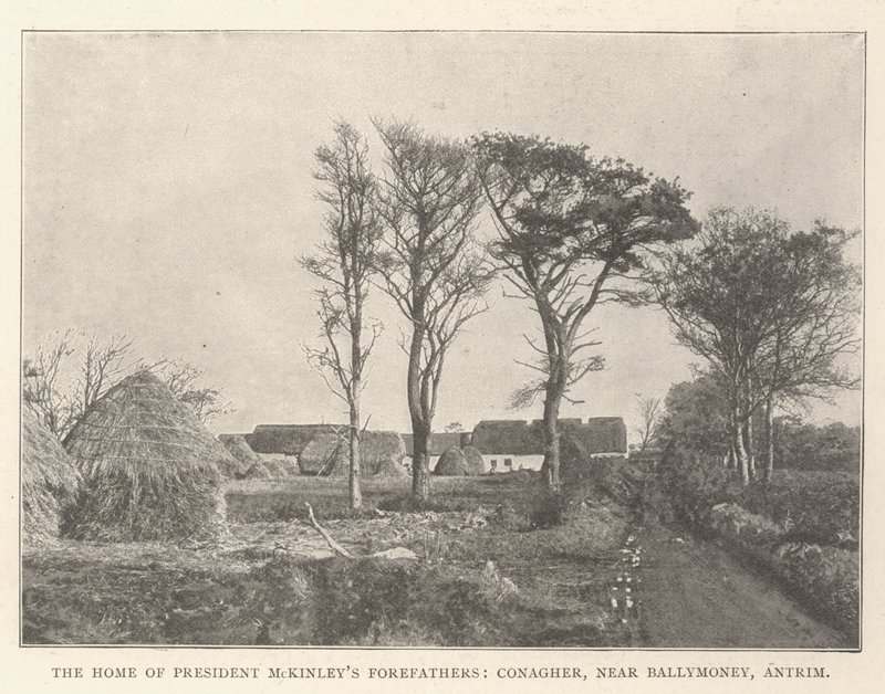 A Casa do Presidente McKinleys Forefathers, Conagher, perto de Ballymoney, Antrim de English Photographer