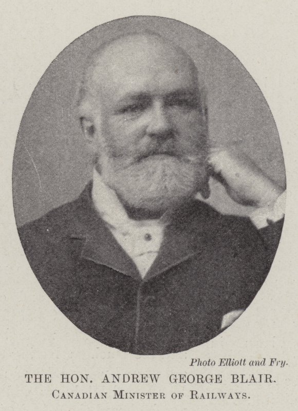 O honorável Andrew George Blair, ministro canadense das ferrovias de English Photographer