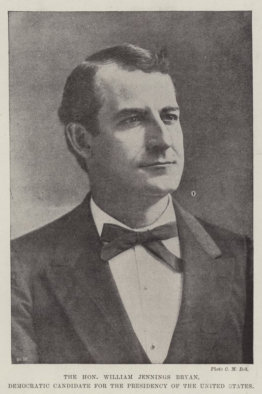 O honorável William Jennings Bryan, candidato democrata à presidência dos Estados Unidos de English Photographer