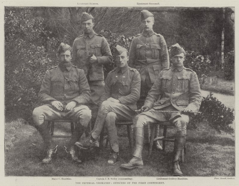 O Imperial Yeomanry, oficiais do primeiro contingente de English Photographer