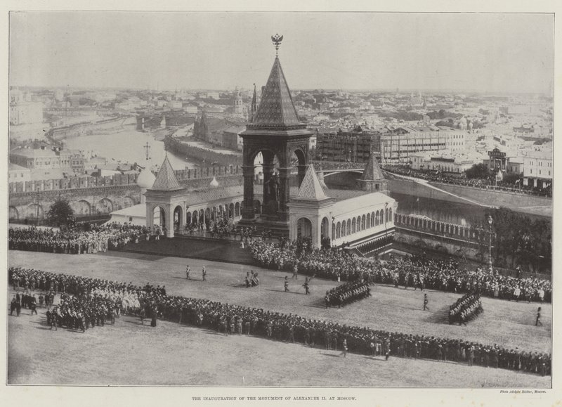 A inauguração do monumento de Alexandre II, em Moscou de English Photographer