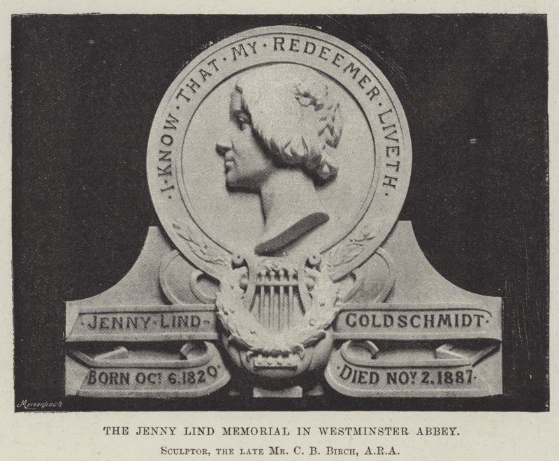 O Jenny Lind Memorial na Abadia de Westminster de English Photographer