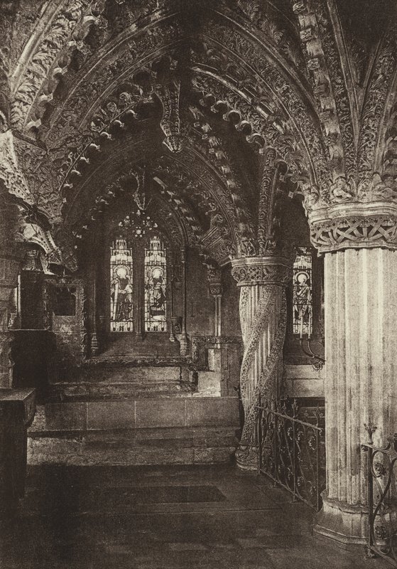 The Lady Chapel, Rosslyn Chapel, Midlothian (foto a p/b) de English Photographer