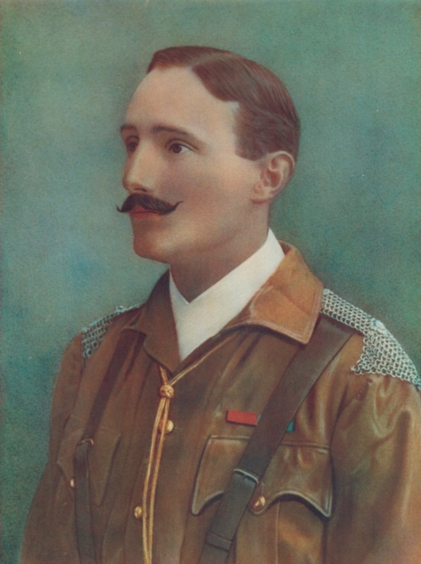 O capitão atrasado o Hon. RH De Montmorency. Comandantes de De Montmorency&39;s Scouts de English Photographer