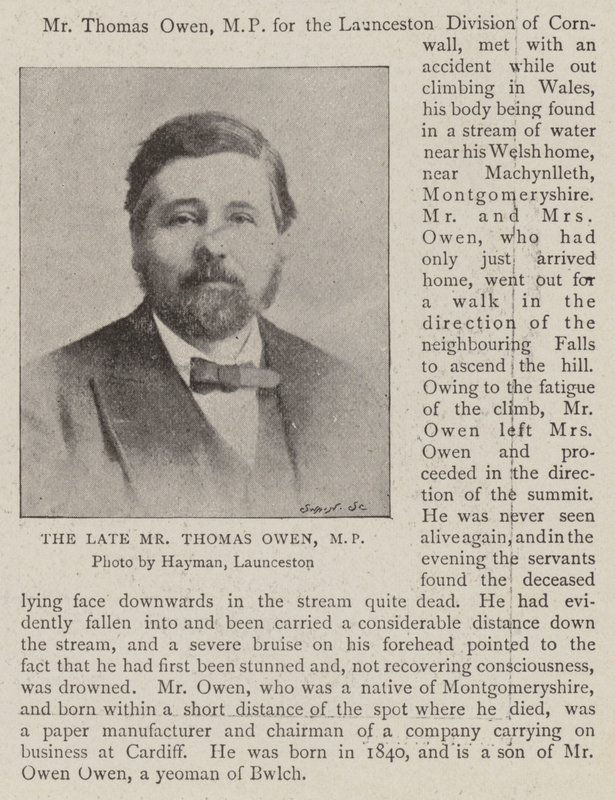 O falecido Sr. Thomas Owen, MP de English Photographer