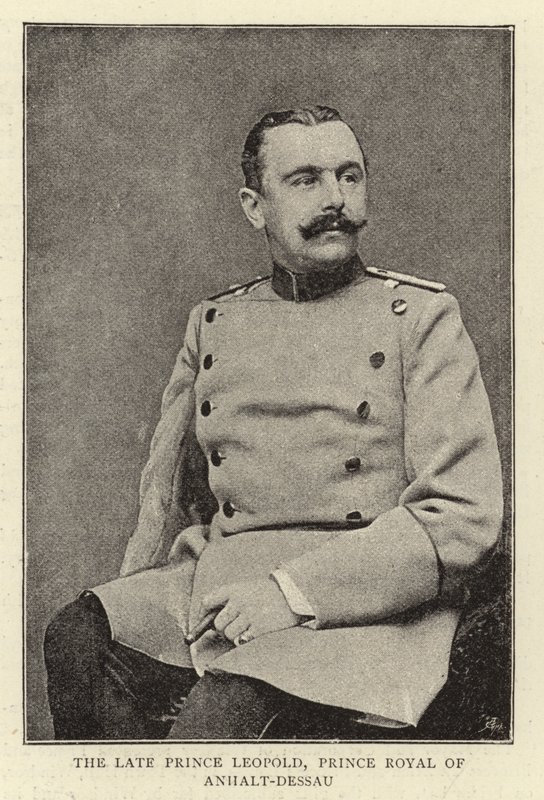 O falecido Príncipe Leopoldo, Príncipe Real de Anhalt-Dessau de English Photographer