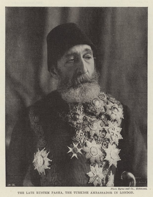 O falecido Rustem Pasha, o embaixador turco em Londres de English Photographer