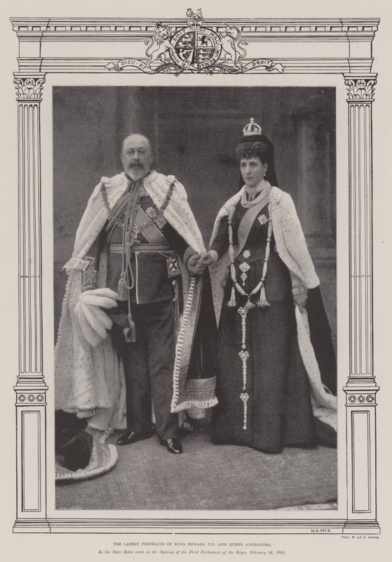O último retrato do rei Edward VII e da rainha Alexandra de English Photographer