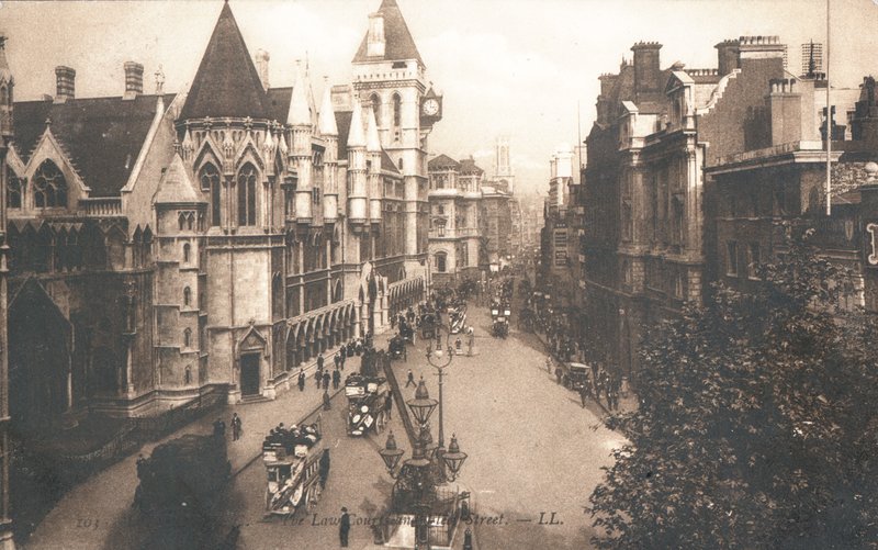 Os tribunais da lei, Fleet Street de English Photographer