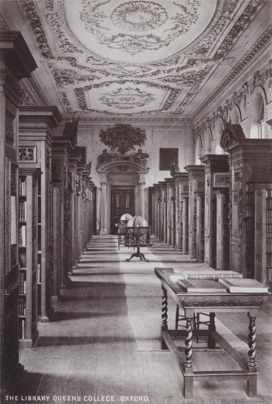 The Library Queens College, Oxford de English Photographer