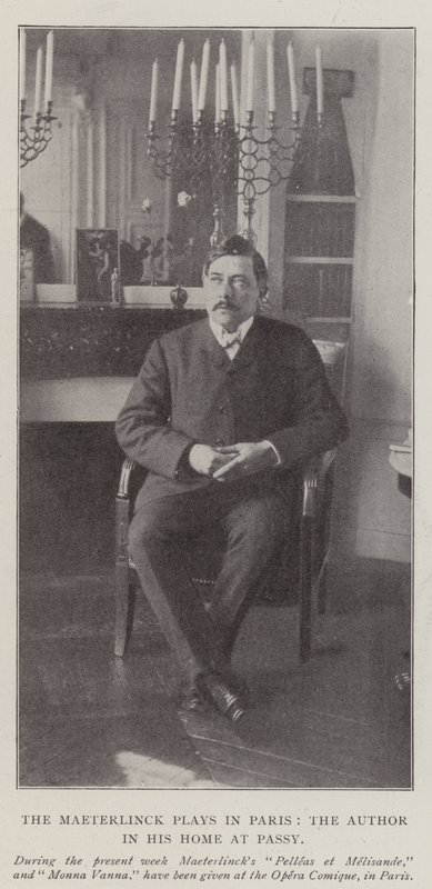 O Maeterlinck toca em Paris, o autor em sua casa em Passy de English Photographer