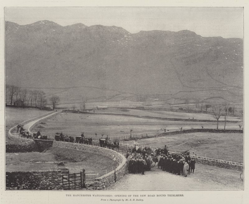 The Manchester Waterworks, abrindo a nova estrada Thirlmere de English Photographer