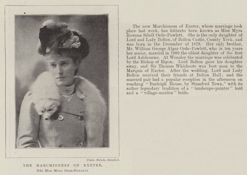 A marquesa de Exeter, senhorita Myra Orde-Powlett de English Photographer