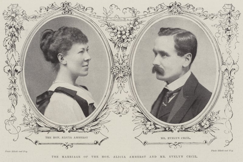 O casamento da ilustre Alicia Amherst e do Sr. Evelyn Cecil de English Photographer