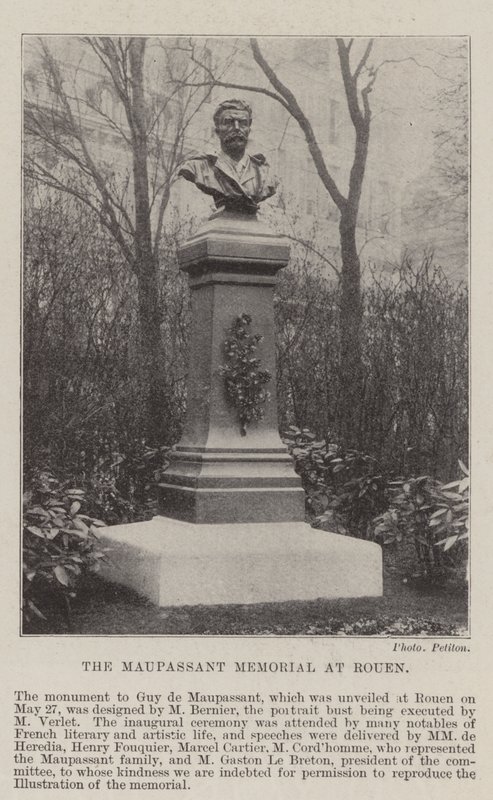 O Maupassant Memorial em Rouen de English Photographer