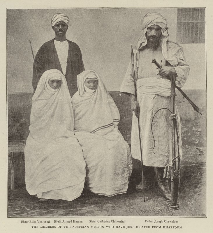 Os membros da Missão austríaca que acabaram de escapar de Cartum de English Photographer