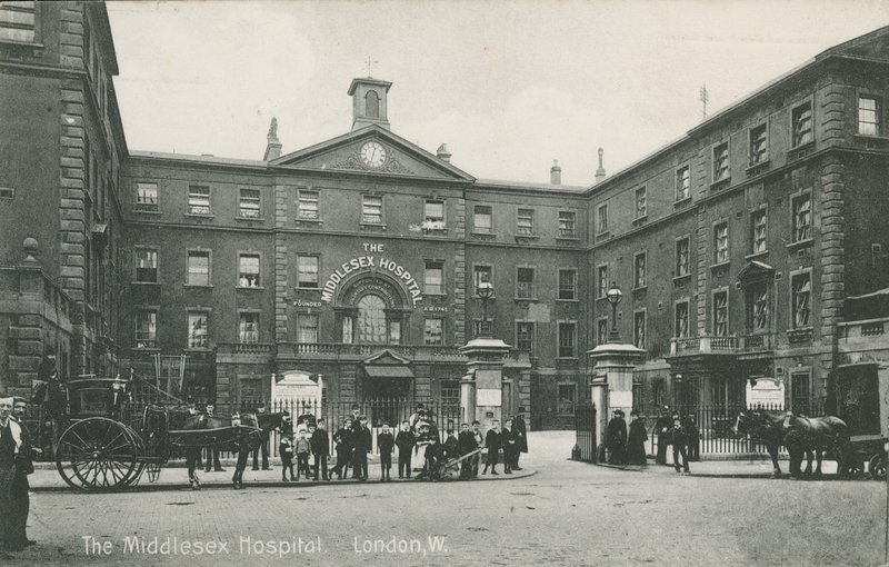 O Hospital Middlesex, Londres, 1910 de English Photographer