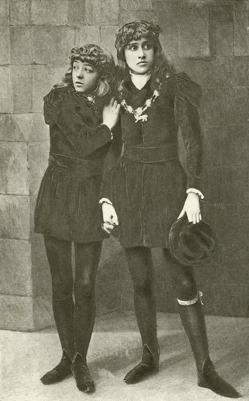 As senhoritas Isa Bowman e Bessie Hatton como os jovens príncipes em Richard III (gravura) de English Photographer